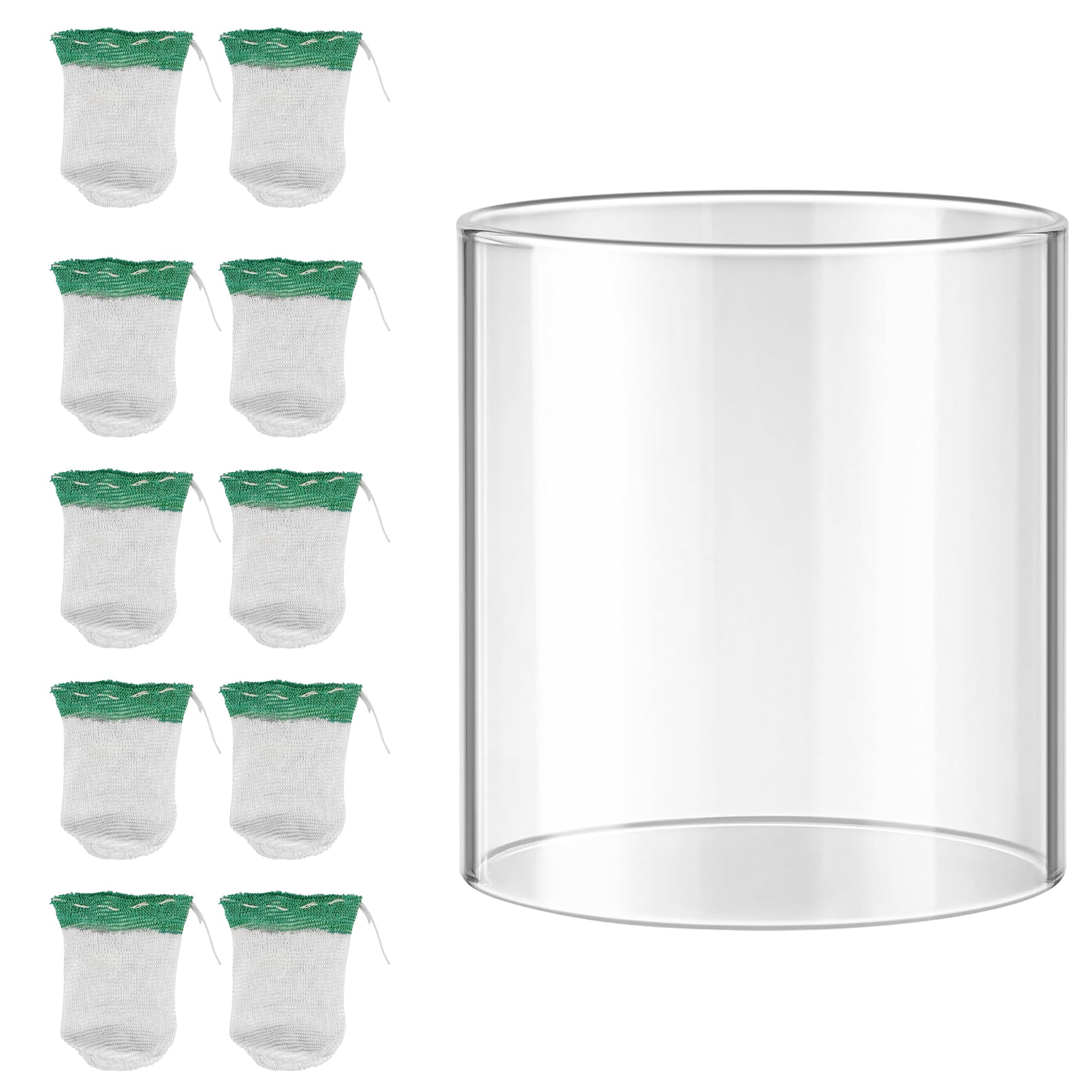 Photo 1 of 10 Pcs Propane Lantern Mantles with Lantern Globe Replacement Glass - Glass Globe Compatible with Coleman Fueled Lanterns, Propane Lantern Mantles Replacement Suitable for Outdoor Camping Lantern