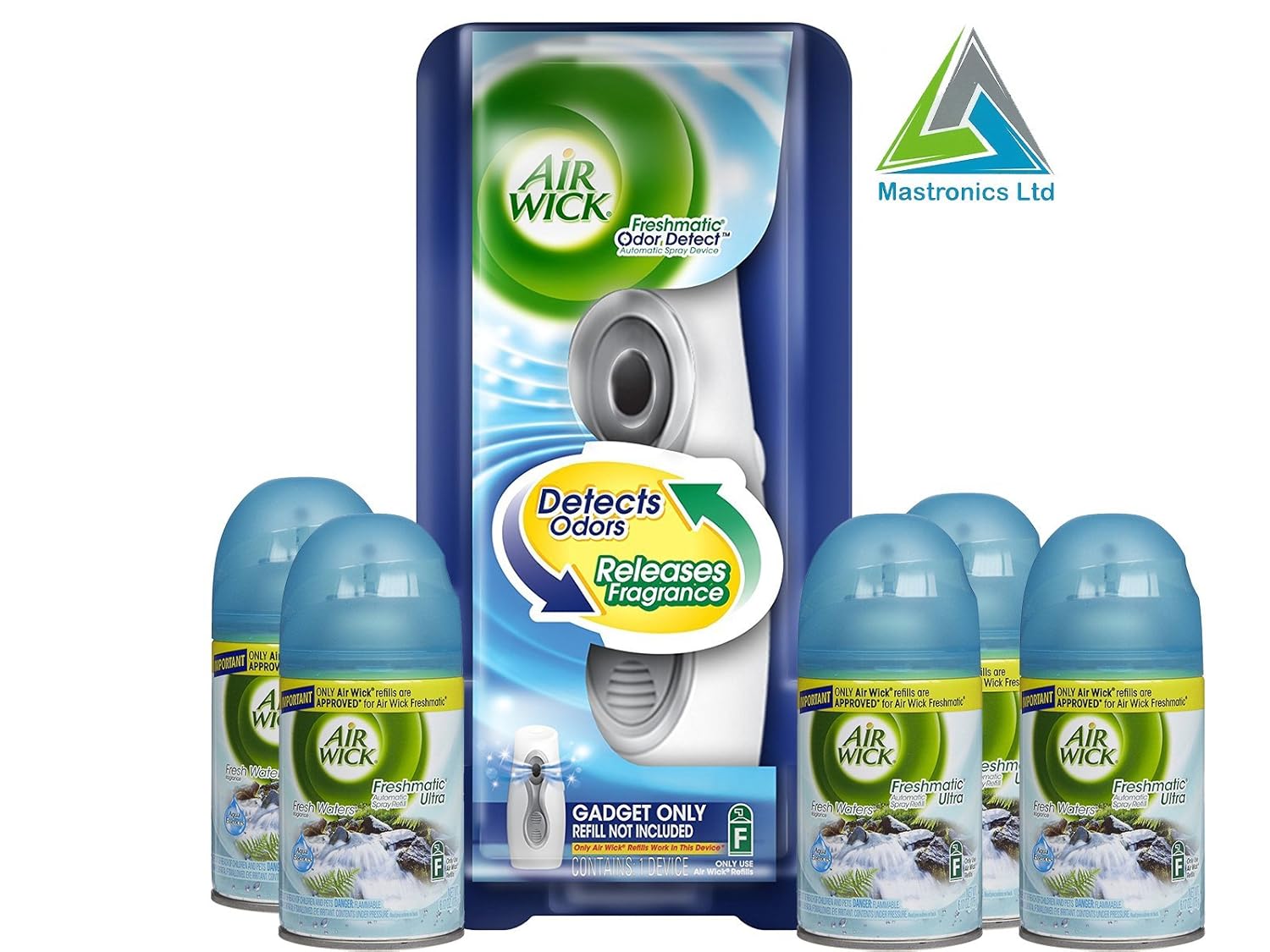 Air Wick Freshmatic Machine With Fresh Waters Refill Air Freshener x5