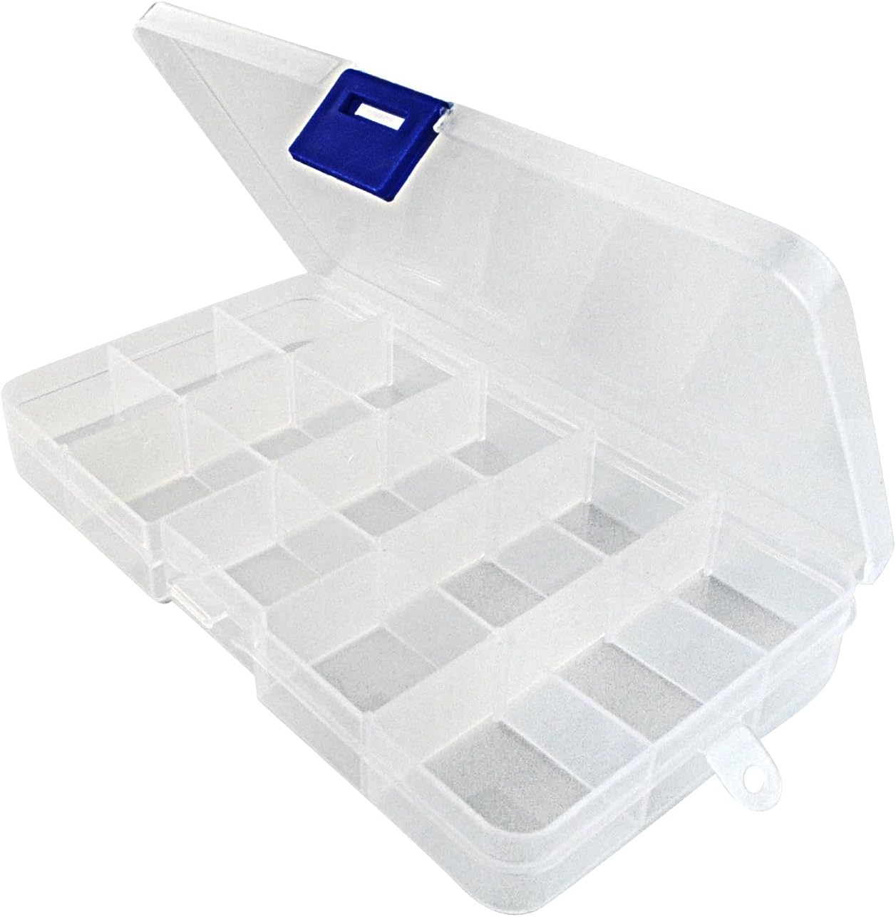 15 Grids Jewelry Organizer Case, Lystaii Clear Plastic