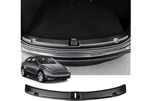 Bercicci Interior Rear Bumper Protector for Tesla Model Y 2025 2024 2023 2022 2021 Accessories ABS Material Rear Bumper Guard Trunk Sill Protector (Black)