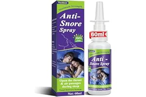 YUABEN Anti Snoring Spray-60ml, Anti Snoring Devices, Natural Anti Snoring Solution， Fast Snore Stopper for Better Breathing Relief, Helps Open The Throat & Airway While Sleeping