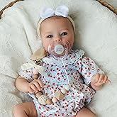 SCOM Realistic Reborn Baby Dolls Tink - 16 Inch Vinyl Preemie Baby Doll, Poseable Real Life Baby Girls Dolls with Soft Weighted Cloth Body Newborn Baby Doll Gift Toy for Boy or Girl Ages 3+