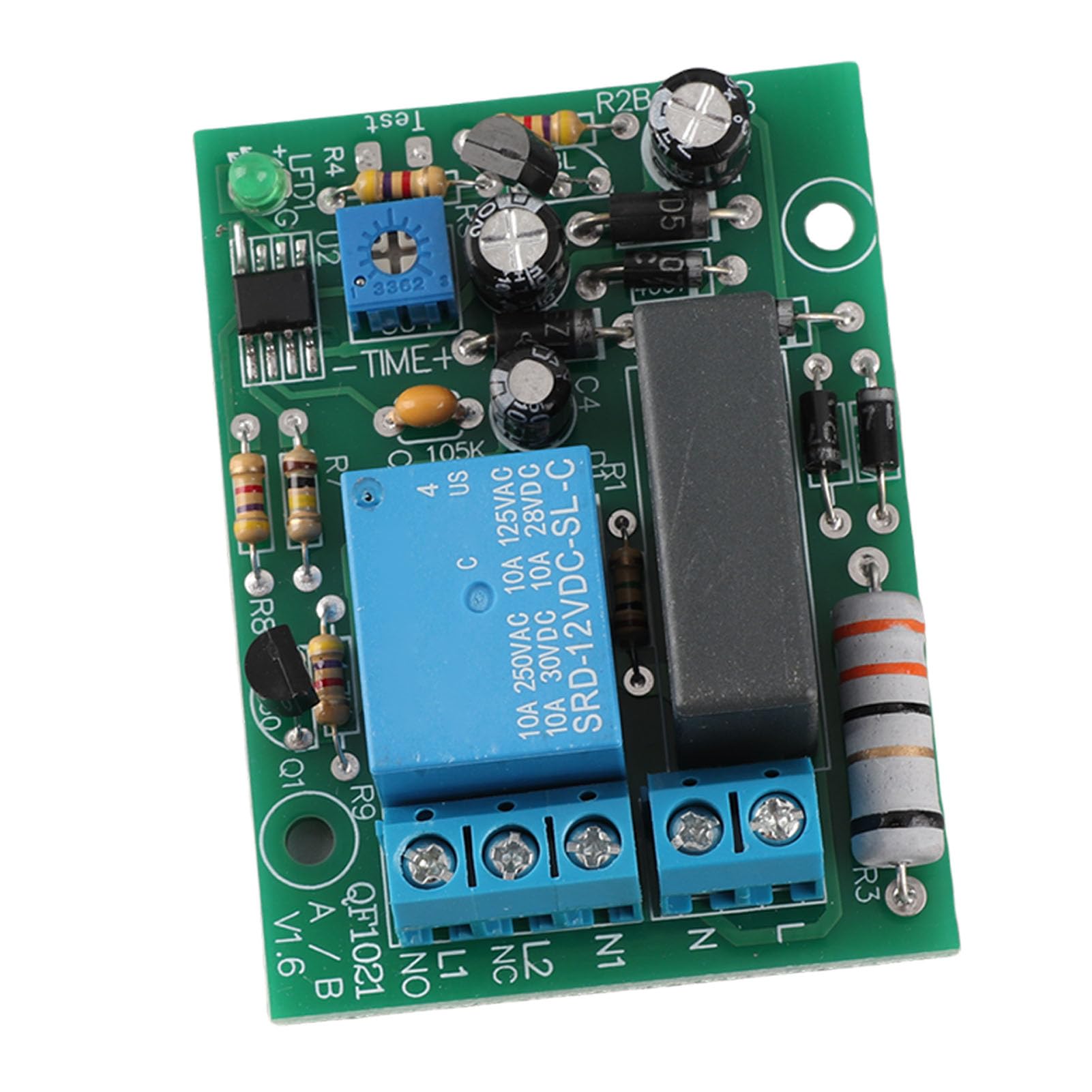 Timer Delay Switch Module AC100V~250V Input Timing Delay Timer Relay Switch Adjustable Timer Module Time Delay Turn OFF Relay Module(0~10min Delay Time)