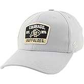 ZHATS Men's Standard NCAA Officially Licensed Fitted Hat ZH Patch Switchback Light Gray, Grey, Large