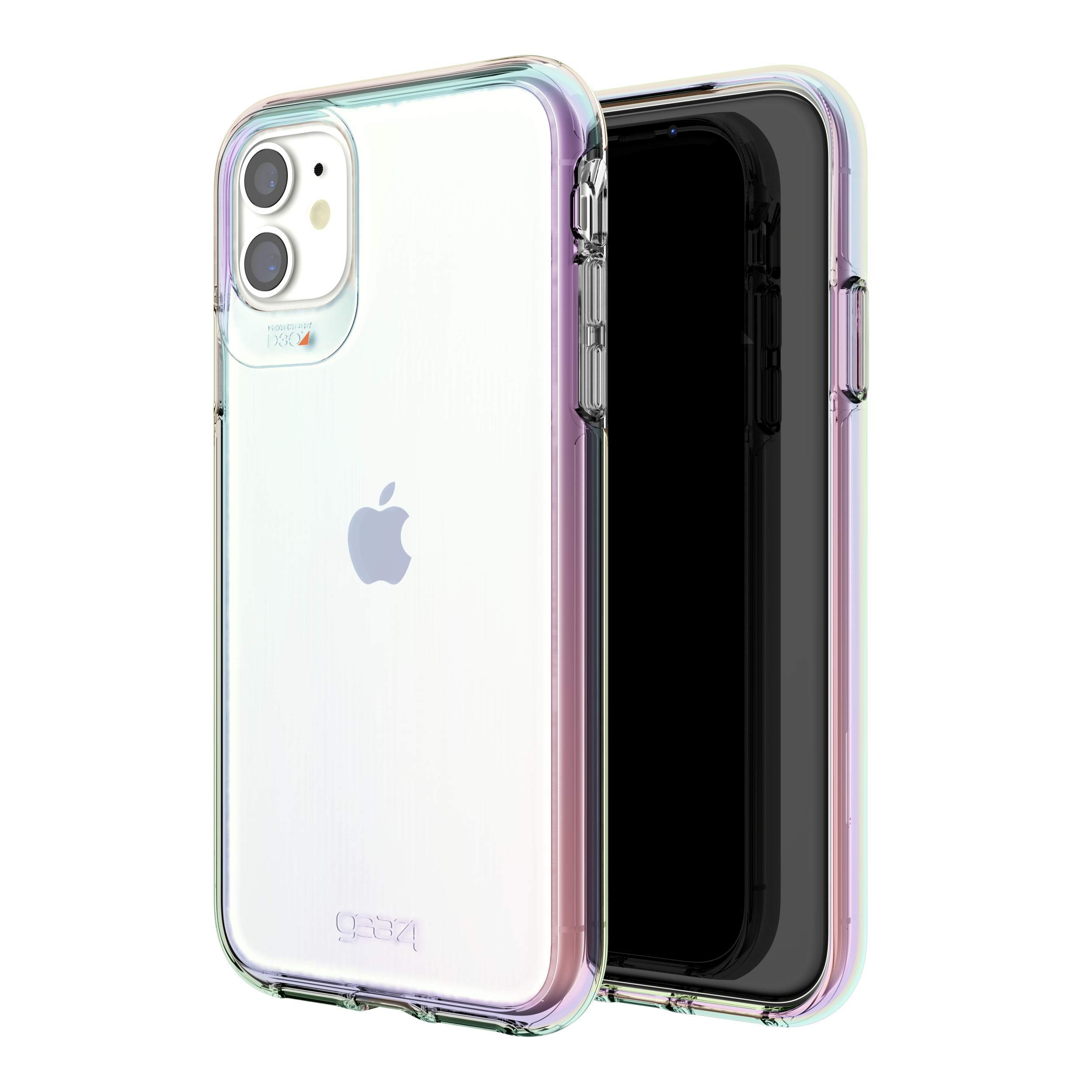 Gear4 Crystal Palace Betty Compatible with iPhone 12 5.4 Case, Advanced Impact Protection with Integrated D3O Technology, Anti-Yellowing, Phone Cover – Irridescent