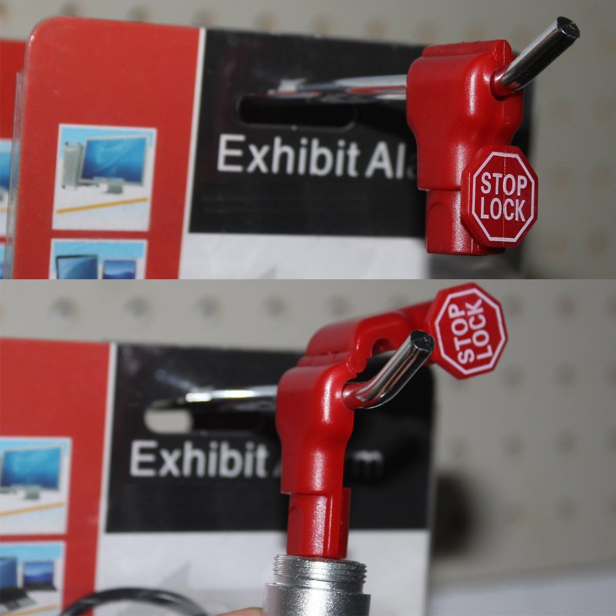 Retail Store Fixtures & Equipment Red Stop Locks Peg Hook Stop Lock for Prevent The Sweep Theft