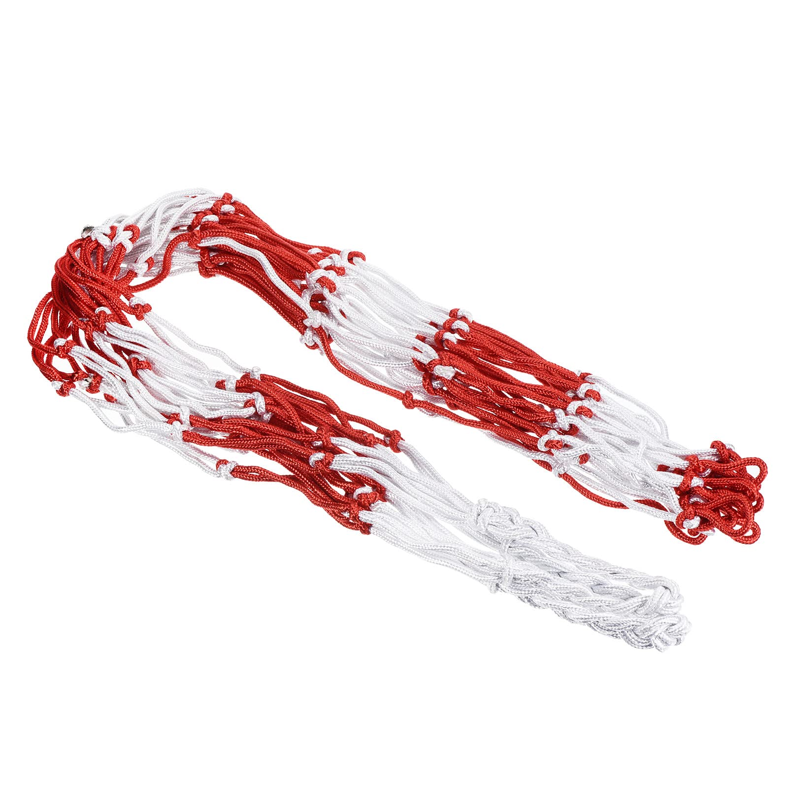 PATIKIL Large Ball Net Bag Holds 10-12 Balls, Sports Ball Carrying Mesh Net Polyester Basketball Storage Bag for Volleyball Soccer Football, Red White