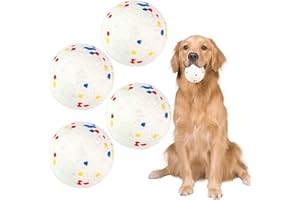Wortade Dog Balls Dog Toys 4pack Tennis Balls for Dogs, Durable Chew Toy Water Toy Fetch Ball for Large Medium Small Dog and Puppies, Perfect for 2.5" Automatic Dog Ball Launcher (ETPU Material)