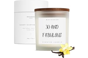 30th Birthday Gifts for Women Men, 30th Birthday Candle Gift, Luxury Vanilla Candle 200g
