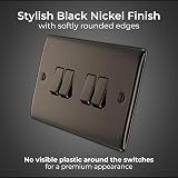 BG Nexus Metal Black Nickel 20A 16AX Quadruple Switch 2 Way view 2