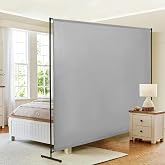 Room Divider Single Panel, 71''W x 71''H Height Adjustable Large Room Divider Panel for Office, Fabric Portable Privacy Screen Wall Divider for Room Separation, Freestanding Partition Separators