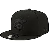 New Era NFL 9FIFTY Black On Black Adjustable Snapback Hat Cap One Size Fits All