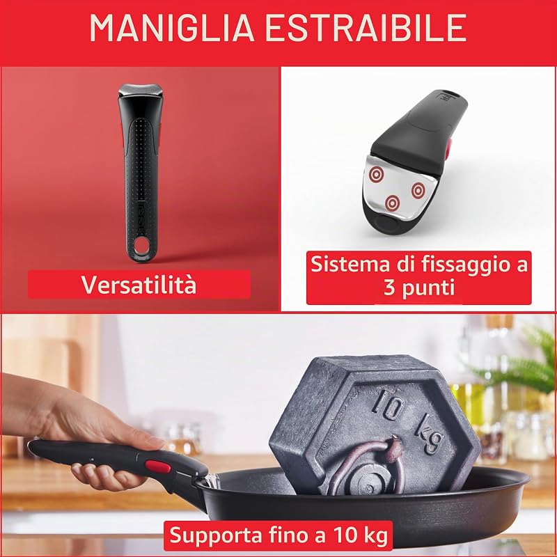 INGENIO L9863302 Poignée amovible noire, Verrouillage 3 points de sécurité, Garantie 10 ans, Fabriquée en France L9863 — foto 4 di 6