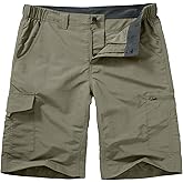 Hiking Shorts for Men Cargo Casual Quick Dry Lightweight Stretch Waist Outdoor Fishing Travel Shorts