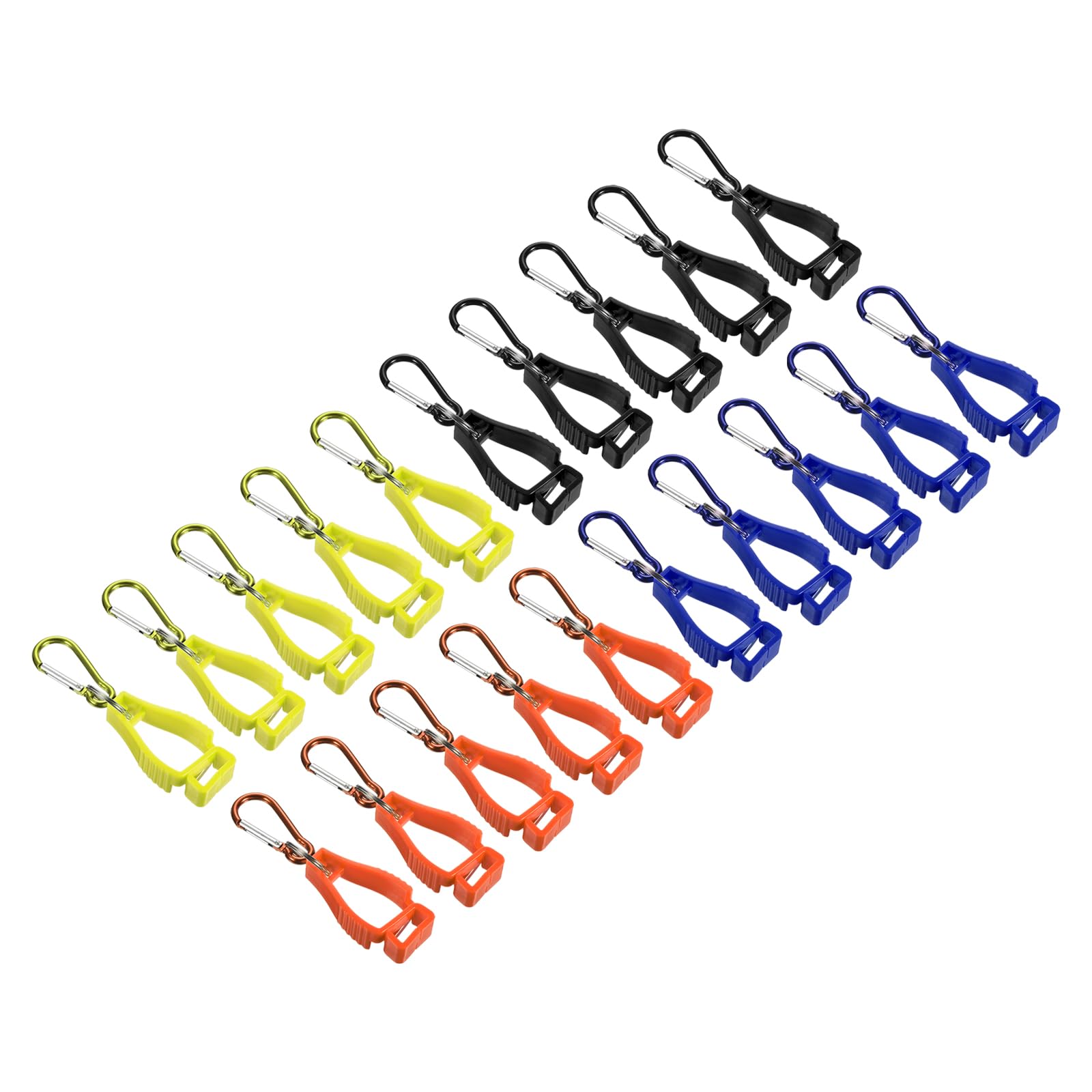 PATIKIL Glove Clips, 20 Pack Gloves Holder Clip Glove Belt Keeper Work Gloves Grabber Helmet Hanger for Construction Worker, Multicolor