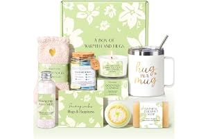 Self Care Get Well Soon Gift Baskets for Women, 8pcs Christian Birthday Gifts for Women Inspirational Christmas Ideas for Mom Her Friend, Care Package After Surgery Thinking of You Sympathy Box