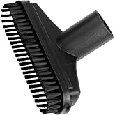HASMX 5.5" Wide Black Vacuum Furniture Tool with Brush Strip for Dirt Devil, Electrolux, Eureka, Rainbow, Shop Vac Vacuums, Fits 1.25" Vacuum Cleaner Upholstery Tool Vac Attachment (1-Pack)