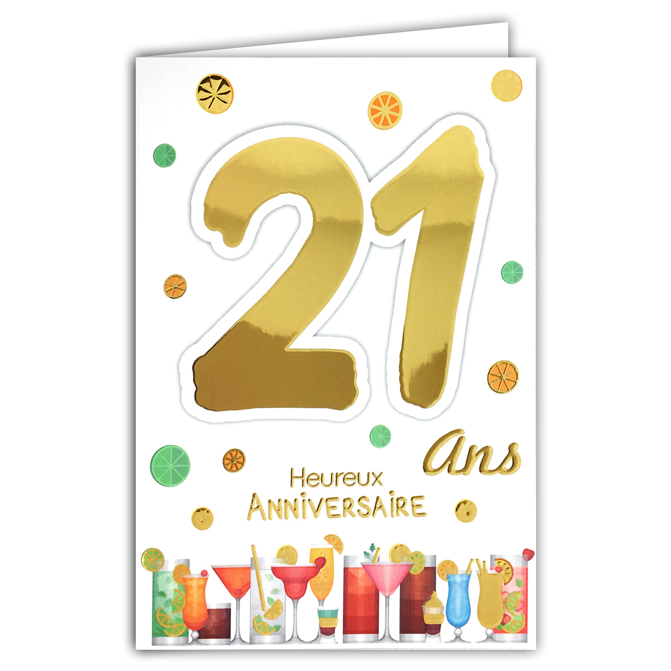 21st Birthday Card 69-2023 Young Man Woman Student Reading Books Diploma Owl Stars