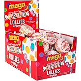 Smarties Double Lollies Mega - Assorted Flavors Lollipops, 24 Count Box | Gluten Free, Peanut Free, Fat Free Fruity Lollipops - Perfect for Birthdays &amp; Parties - Made by US Candy Company Since 1949