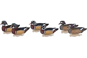 Flambeau Outdoors 8018SUV Storm Front 2 Wood Duck Decoys, Classic Floaters - 6-Pack