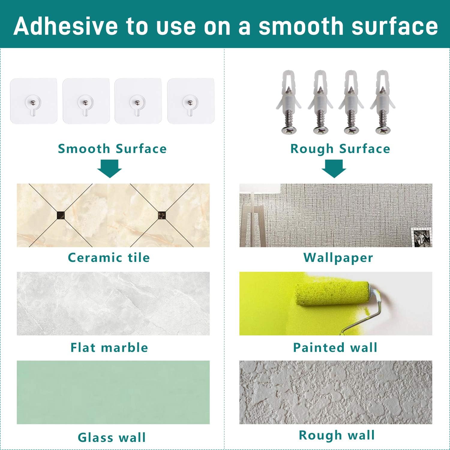 Vdomus Acrylic Bathroom Shelves, Wall Mounted Non Drilling Thick Clear Storage & Display Shelvings, 2 Pack: Kitchen & Dining