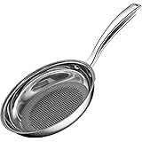 EOE Non-Stick Stainless Steel Pan 5-Ply Bonded Honeycomb Skillet Dishwasher & Oven Safe Nonstick Frying Pans Cookware for Gas