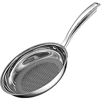 EOE Non-Stick Stainless Steel Pan 5-Ply Bonded Honeycomb Skillet Dishwasher & Oven Safe Nonstick Frying Pans Cookware…