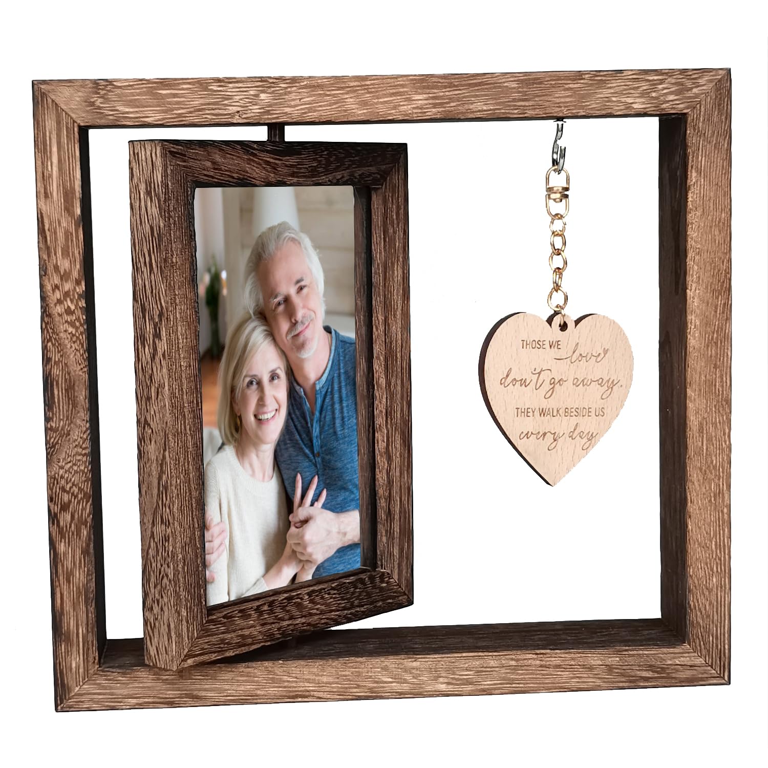 Memorial Photo Frame, Rotating Photo Frames, Sympathy Gifts for Loss of Loved One, Bereavement Gifts (23 * 21CM)