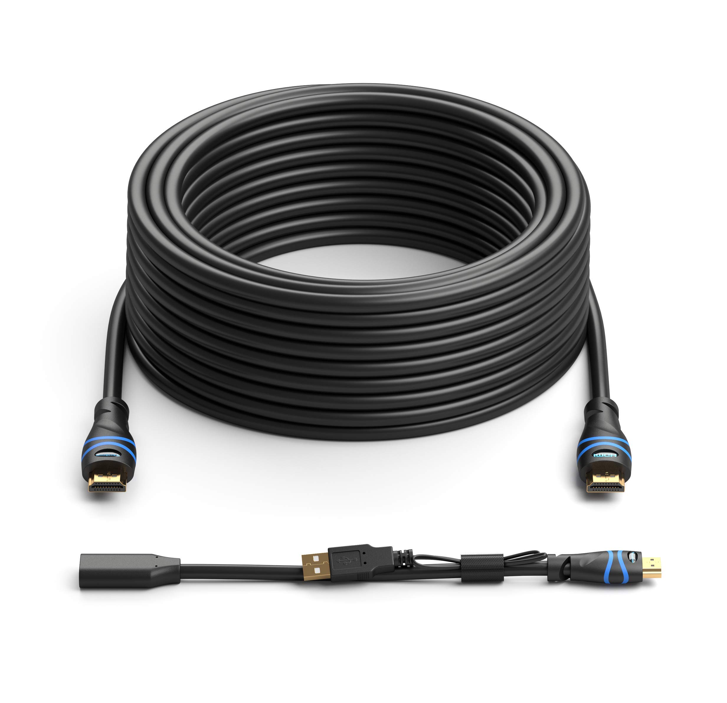 Photo 1 of BlueRigger 4K HDMI Cable with Signal Booster (75FT, 4K 30Hz, in-Wall CL3 Rated) Long HDMI Cable - Compatible with Home Theatre, HDTV, Gaming Consoles, Streaming Devices