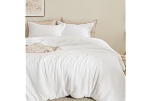 David's Home Cotton Muslin Comforter Set Queen Size, Soft Lightweight Breathable Cozy Skin-Friendly, 3PCS Linen Like Gauze Be