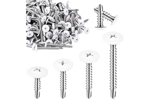 RETAINBRE 200 Pcs Self Tapping Screws for Metal Tornillos para Metal Pan Head Self Drilling Screws Stainless Steel Self Tapping Screws for Wire Lath to Metal Studs, Wood Work Screw (1/2, 3/4, 1, 1.5in)