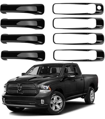 Chrome Delete Gloss Black Door Handle Cover W/ Or W/O Smart Key - DH62 - Trim Illusion - Foto 2
