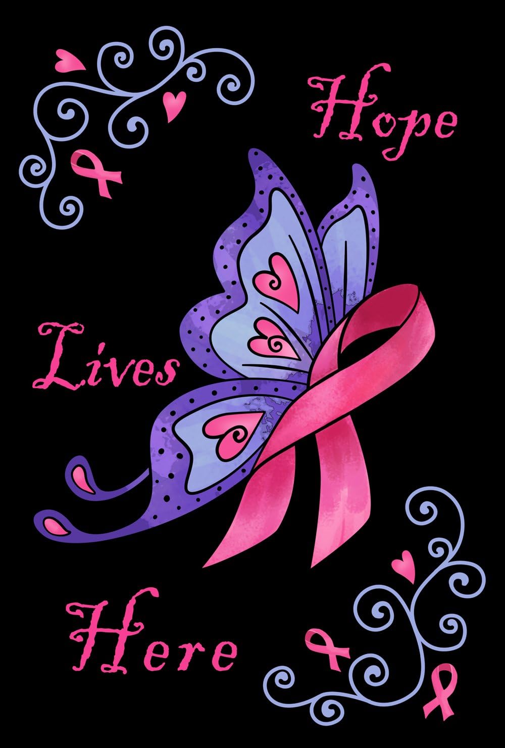 Best Pink Ribbon Garden Flags