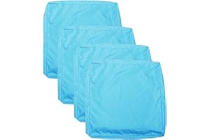 youngseahome Patio Seat Cushion Covers,Washable Slip Covers Replacement,Waterproof Outdoor Furniture Chair Cushion Pillow Seat Cover for Couch,Garden,Sofa,Aqua,24"×24"×4"(4 Covers Only)
