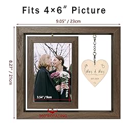 EYITUPC 4x6 Mrs and Mrs EST 2024 Picture Frame, Mrs