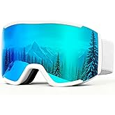 VEWOE Ski Goggles for Men Women,Anti Fog UV Protection Snowboard Goggles for Adult & Youth,OTG Snow Skiing Goggles