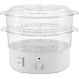 Vegetable Steamer Rice Cooker- 6.3 Quart Electric Steam Appliance with Timer for Healthy Fish, Eggs, Vegetables, Rice, Baby F
