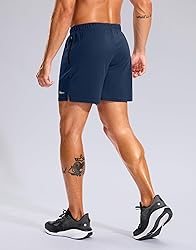 Pudolla Men's Workout Running Shorts with Zipper