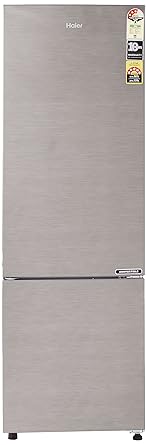 Haier 276 L 3 Star Frost Free Double Door Refrigerator(HEB-27TDS, Dazzle Steel/Brushline silver, Convertible, Bottom Freezer)