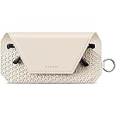 VULKIT Portable Leather Eye Glasses Case for Women & Men, Slim Sunglass Case, Unisex Eyeglass Case