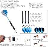 Sanfeng 3 Pack 22g Steel Tip Darts with Blue Aluminum Shafts 9 Flights Case view 6