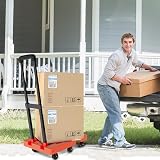 SOLEJAZZ Folding Hand Truck 500 lb 6 Wheels 2 Bungee Orange Portable Dolly view 6