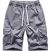 Msmsse Womens Cargo Hiking Shorts Summer Casual Drawstring Knee Length Shorts for Women