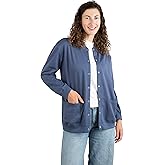RR & ED ESSENTIALS Womens Fleece Snap Front Cardigan, Soft Lightweight Sweatshirt for Women, Baseball Jacket with Pockets