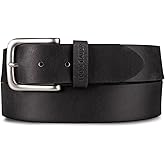 Eddie Bauer mens Casual Leather Belt With Metal Buckle