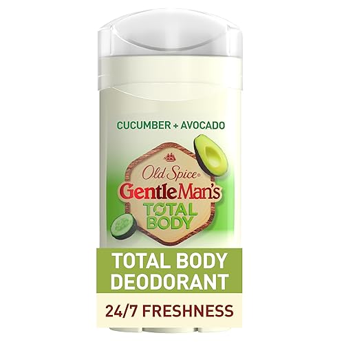 Old Spice Whole Body Deodorant Stick for Men, Aluminum Free, Cucumber + Avocado Scent, 24/7 Odor Protection, 24/7 Lasting Freshness, Dermatologist Tested, Gentle on Skin, Safe to Use All Over, 3.0 oz