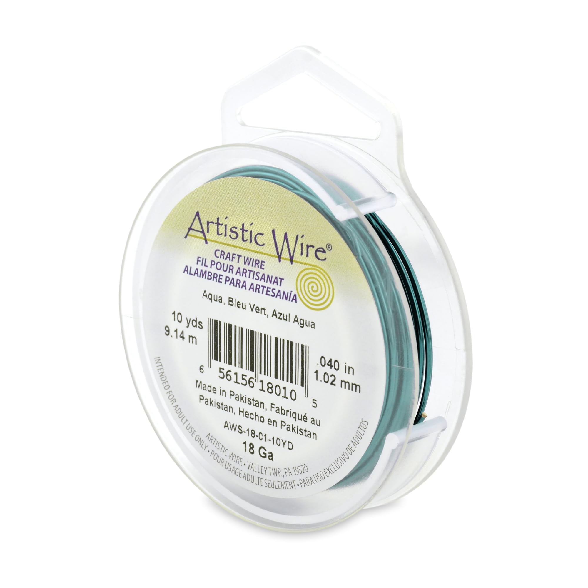 Beadalon 10-Yards Artistic 18-Gauge Wire, Aqua โ image 1