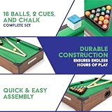 Power Play Pool Table Game 20 Inch Portable Wooden Tabletop view 5