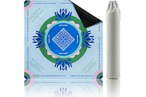 Mikccer Mahjong Mat,32.2x32.2 Inch Non-Slip and Noise Reduction Mah Jong Table Mat with Carrying Bag for Mahjong, Poker, Board Games, Dominoes Green