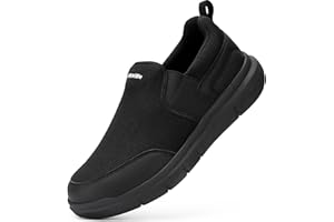 FitVille Men's Extra Wide Slip on Walking Shoes, Lightweight Non-Slip Breathable Casual Loafers for Standing All Day